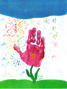 Hand Stamp Painting - Lesson Plan