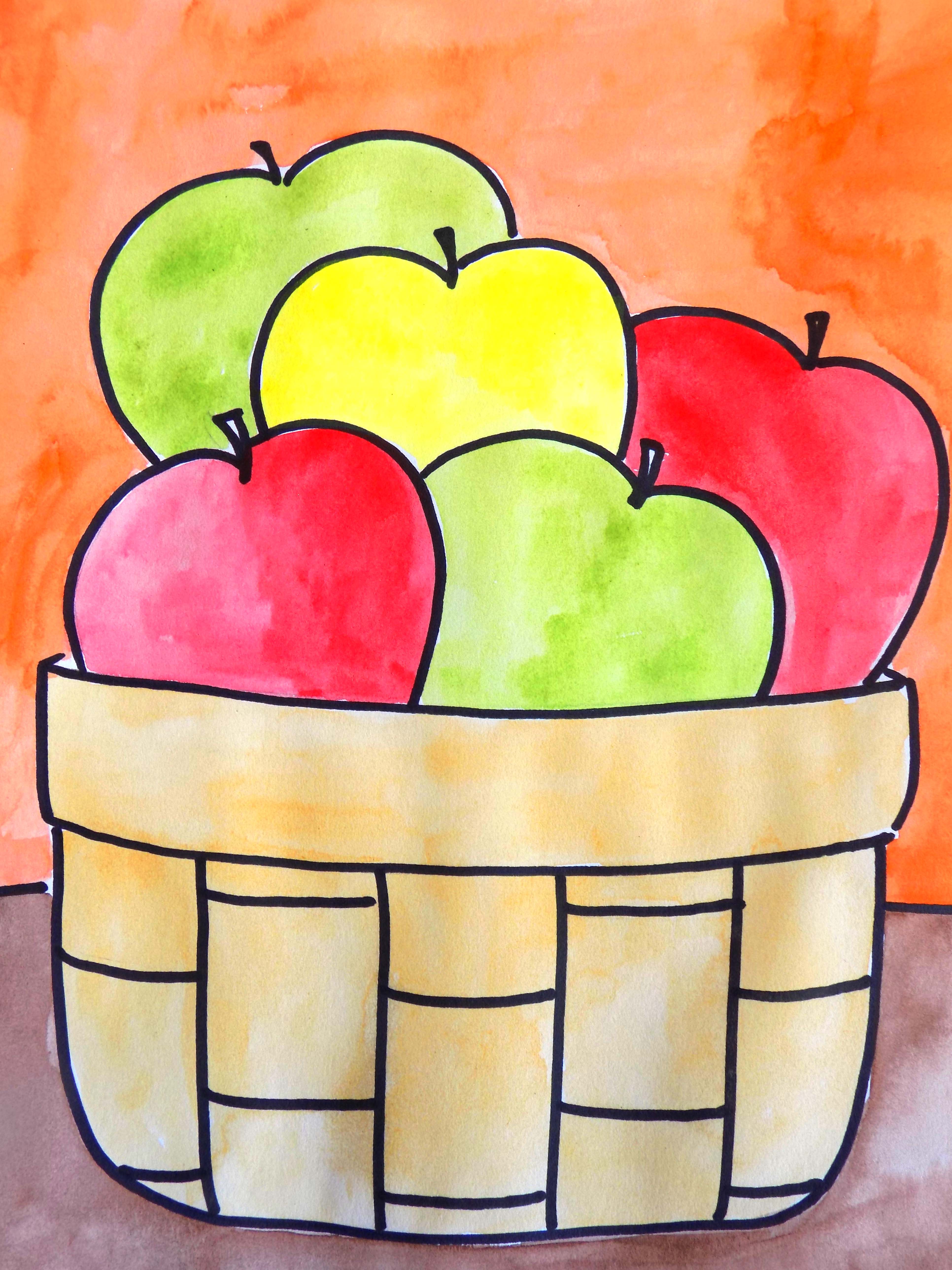 Apple Basket Still Life Free Art Lesson Plan Art to Remember