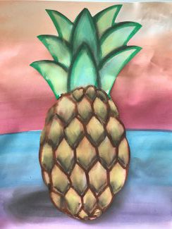 Realistic Pineapple Art