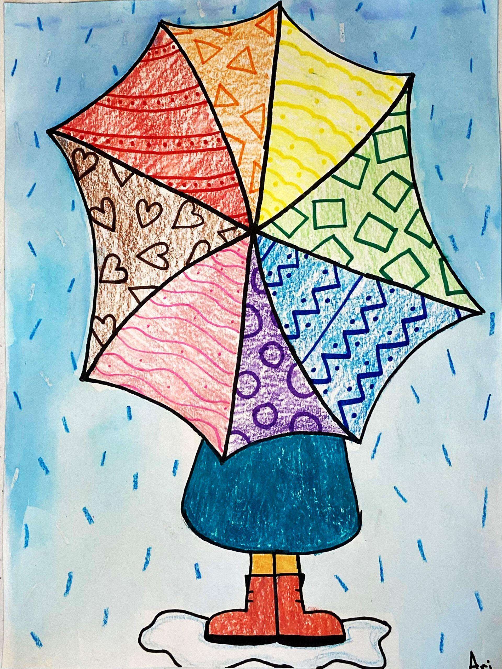 rain umbrella drawing